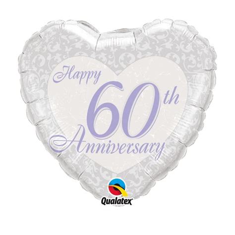 60th Diamond Wedding Anniversary Foil Balloon
