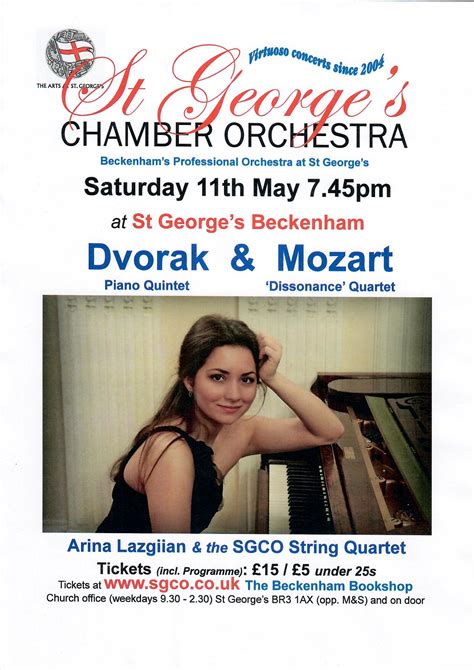 Concert By Arina Lazgiian St Georges Church West Beckenham Residents