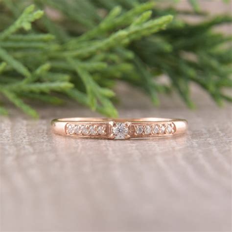 Small Diamond Promise Ring Simple Diamond Ring Unique Etsy