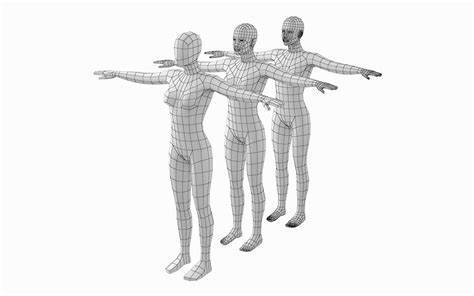 Natural Female In T Pose Base Mesh 3d Model By Valerii Kaliuzhnyi