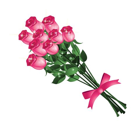 Transparent Pink Roses Bouquet Png Clipart Picture Pink Rose Bouquet