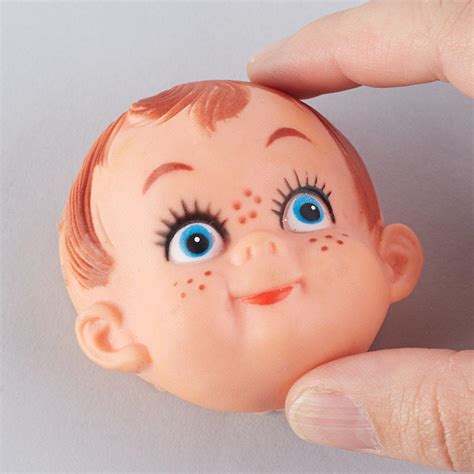 Rubber Impish Baby Doll Face Plastic And Vinyl Dolls Doll Supplies