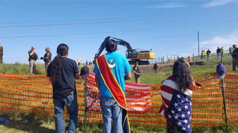 Standing Rock Sioux Tribe And Their Allies Protest Construction Of The Dakota Access Pipeline