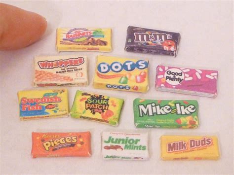 Miniature Dollhouse Assorted 11 Boxes Of Candy And Chocolate Etsy