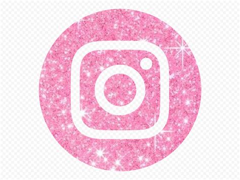 Hd Aesthetic Light Pink Glitter Round Instagram Logo Icon Png Citypng
