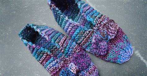 Just Like Grandma Made Hand Knit Cosy Slippers Based On A 1940s Pattern