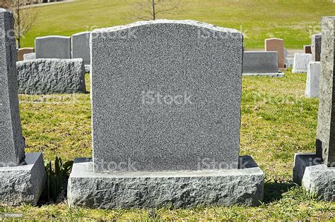 A Blank Tombstone In A Cemetery Stock Photo Download Image Now Istock
