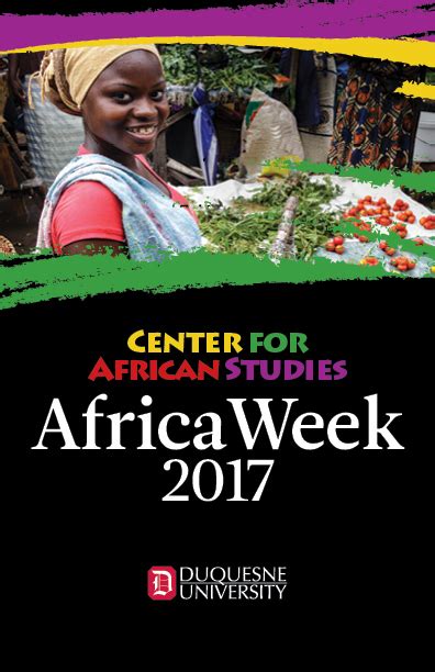 Duquesne Celebrates Africa Week 2017 With Lectures Performances