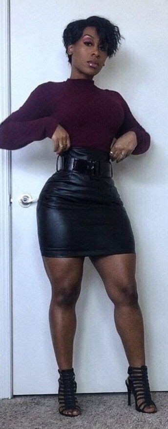 Dark Skin Ebony Dress Skirt Leather Skirt Mini Skirts Lady Hot