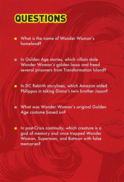 Dc Comics Wonder Woman Pop Quiz Trivia Deck Book By Darcy Reed