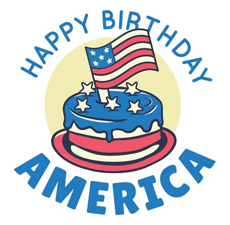 Happy Birthday America Sticker Vulgrco