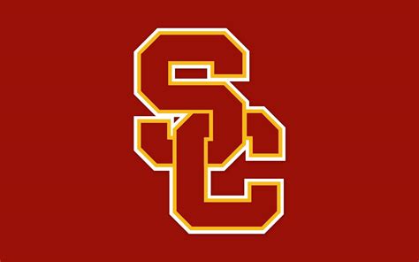 Download University Of Southern California Trojans Logo Red Wallpaper