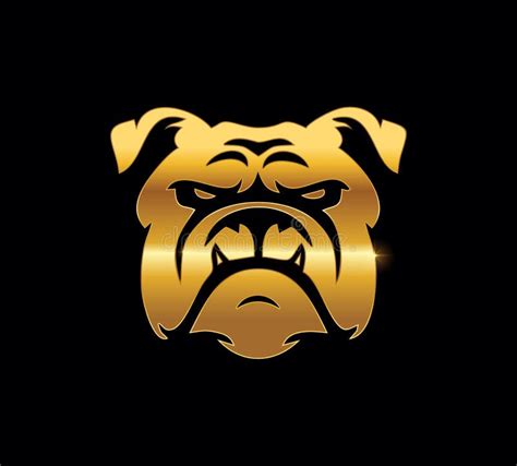 Golden Bulldog Logo Sign Stock Vector Illustration Of Gold 200206432