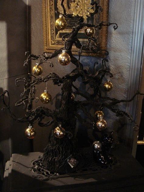 20 Black Christmas Tree With Gothic Style Homemydesign
