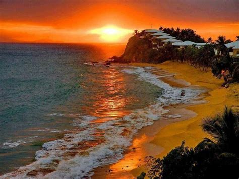 Sunset On The Caribbean Sea Scenery Pinterest