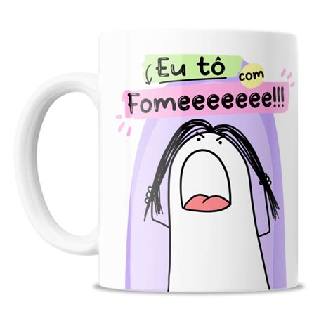 Caneca Flork Meme Bentô Divertida Eu tô com fome