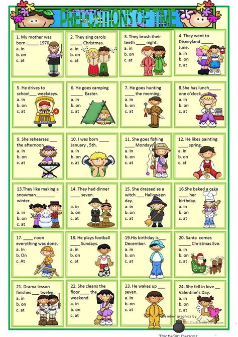 These printable worksheets are a great place to. Prepositions Of Time Worksheet - Free Esl Printable Worksheets Made on Best Worksheets ...