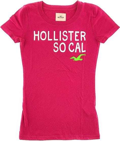 Hollister Womens Graphic T Shirt X Small Dark Pink 0667