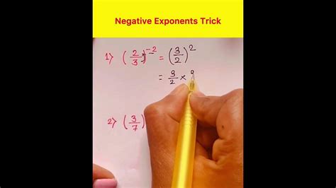 Negative Exponents Trick Youtube