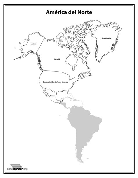 Mapa Da América Do Norte Para Colorir MODISEDU