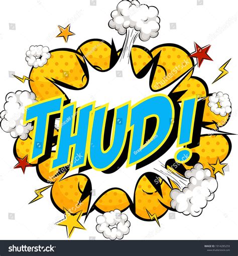 Word Thud On Comic Cloud Explosion Stock Vector Royalty Free