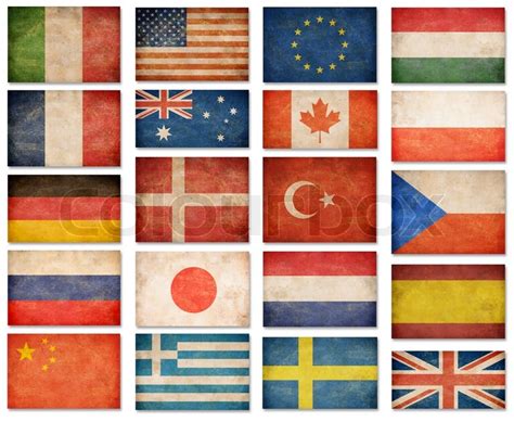 Italien eröffnen wir unsere vorhersage zur em. Grunge flags: USA, Great Britain, Italy, France, Denmark ...
