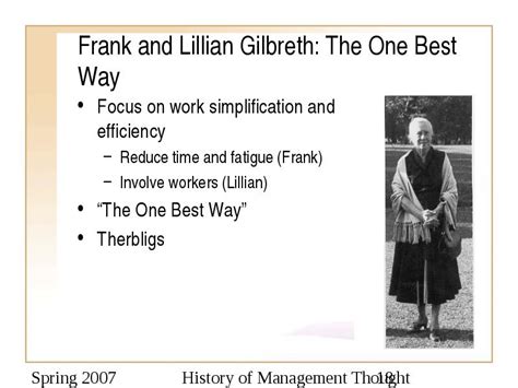 Frank And Lillian Gilbreth Contribution To Management Frank Bunker