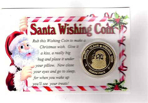 Santa Claus Coin Xmas Collectable Wishing Coin Etsy