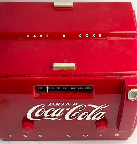 lot 1988 coca cola cooler radio otr 1949 w original box works