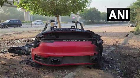 Gurugram Speeding Porsche 911 Turbo S Worth ₹4 Crore Burns To Ashes