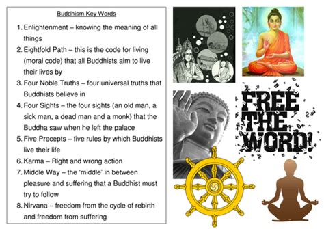 Buddhism Learning Mat Revision Sheet Teaching Resources