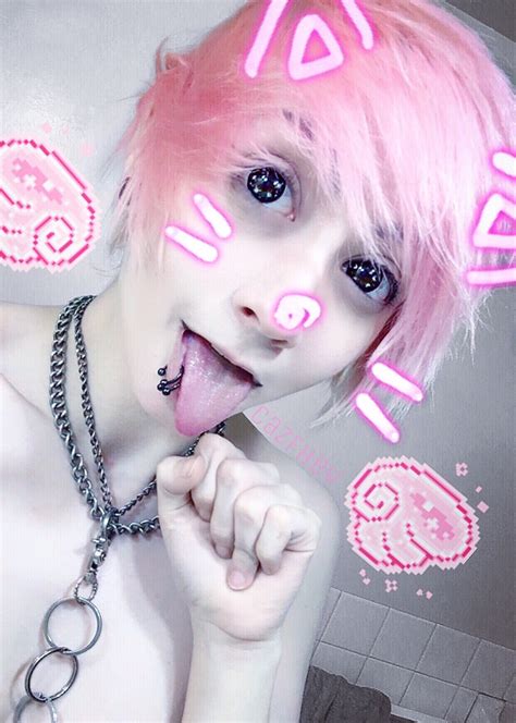 ⭐️🌸💗💭 🐈 💭💗🌸⭐️ Pink Boy Cat Catboy Neko Angel Cu