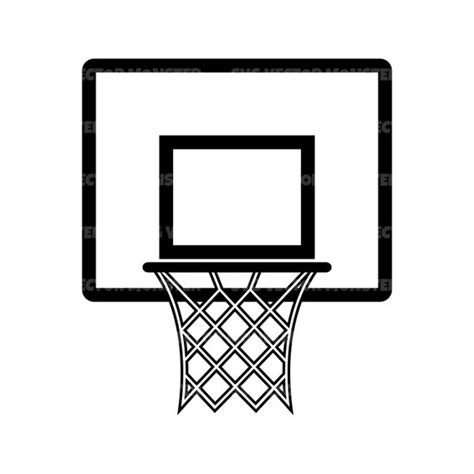 Basketball Hoop Svg Basketball Backboard Svg Vector Cut File Etsy