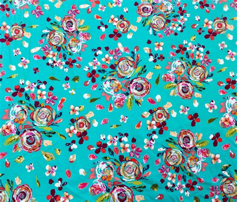 Boho Fusion Boquet Floral Cotton Knit Fabric Apparel Fabric Ar49