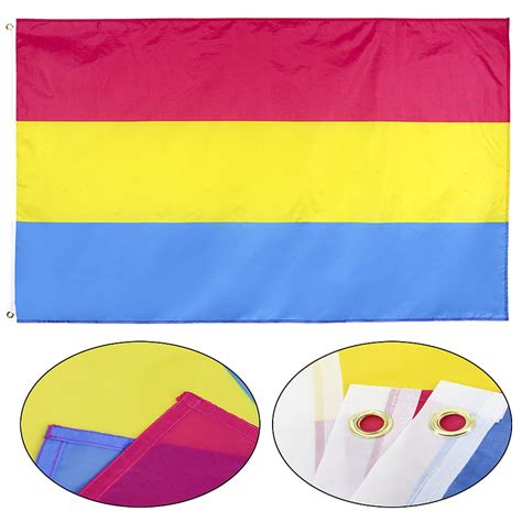 2 Pack Pansexual Pride Flags Lgbtq Accessory 5 X 3 Feet Striped Pink