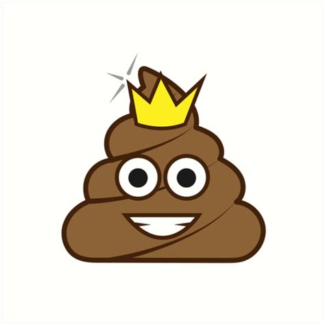 Láminas Artísticas Poop Emoji Crown De Jvshop Redbubble