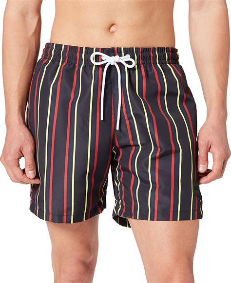 urban classics herren badehose stripe swim shorts badeshorts für männer mit streifen größen s