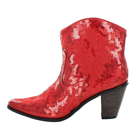 Helens Heart Sequined And Embroidered Ankle Bling Boots In Etsy