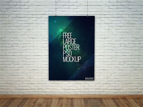 Hanging over wall poster mockup psd 2018. 21 FREE Poster Mockups & Flyer PSD Layouts. Instant ...