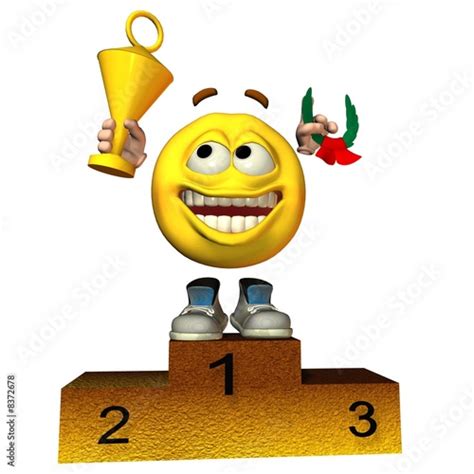 Smilie Der Sieger The Winner Stock Photo And Royalty Free Images