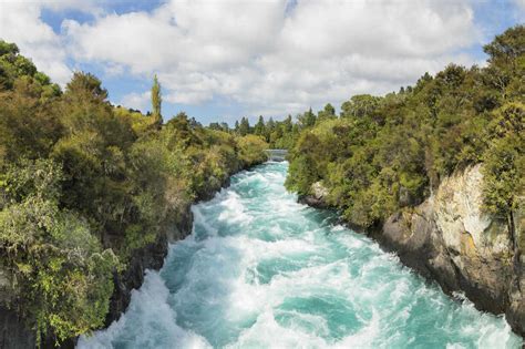 Huka Falls Waterfall Waikato River Taupo District North Island New
