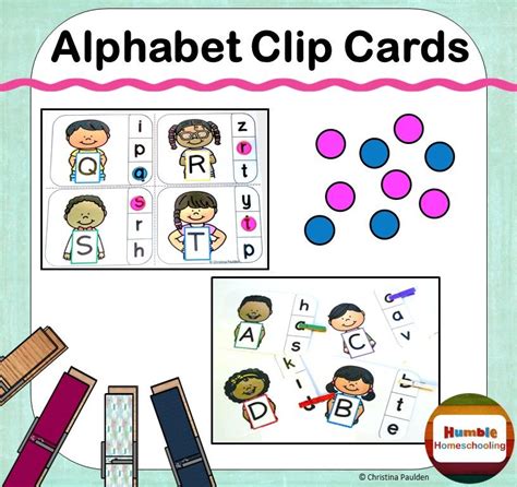 Back To School Alphabet Clip Cards Clip Cards Alphabet Clip Cards Cards
