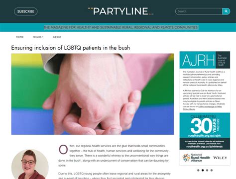 Ensuring Inclusion Of Lgbtq Patients In The Bush Pride In Health Wellbeing