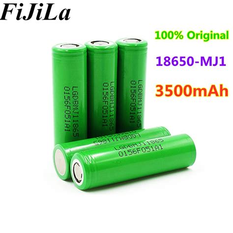 100 Original 37v 3500mah Inr18650 Mj1 18650 Battery Rechargeable