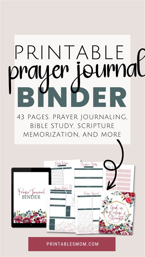 Prayer Journal Binder Printables Mom
