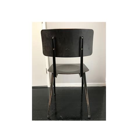 Wick Design Contemporary Dark Wood Chair With Steel Base Wick Design