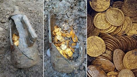Hundreds Of Ancient Golden Coins Kept In A Soapstone Vessel Unearthed
