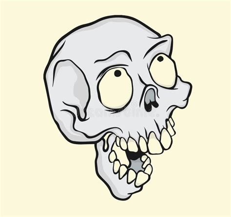Funny Skull Head Illustration Stock Illustration Illustration Of