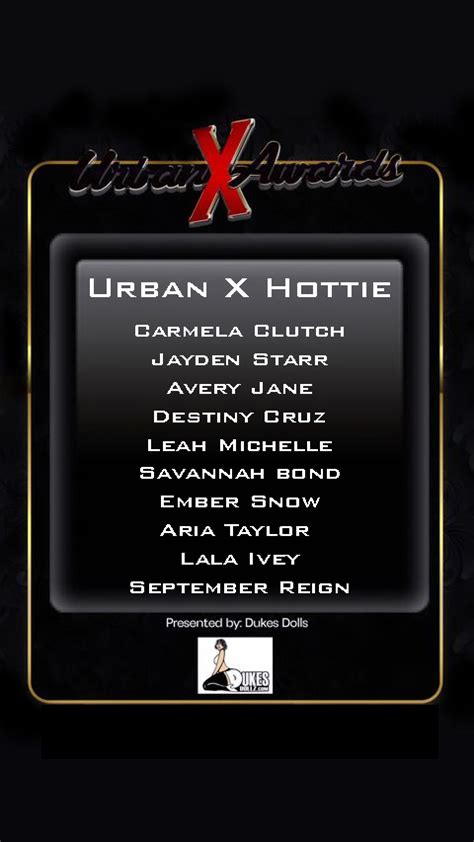 The Urban X Awards On Twitter The Nominees For The Urbanxawards