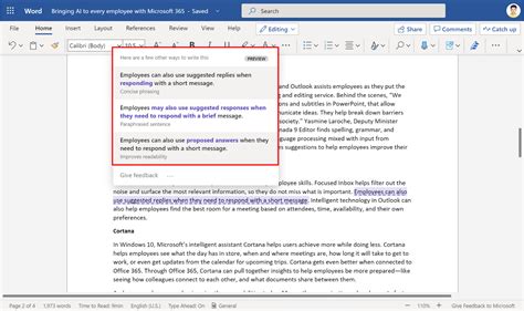 Updated Rewrite Suggestions In Microsoft Word Sentence Level Writing